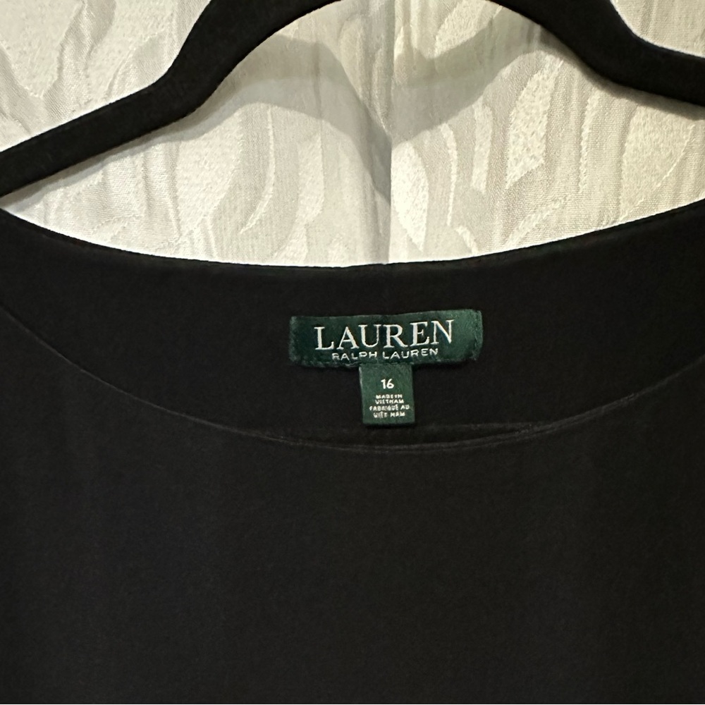 Ralph Lauren black Size 16 high low covering, white lining front to back - Picture 6 of 10